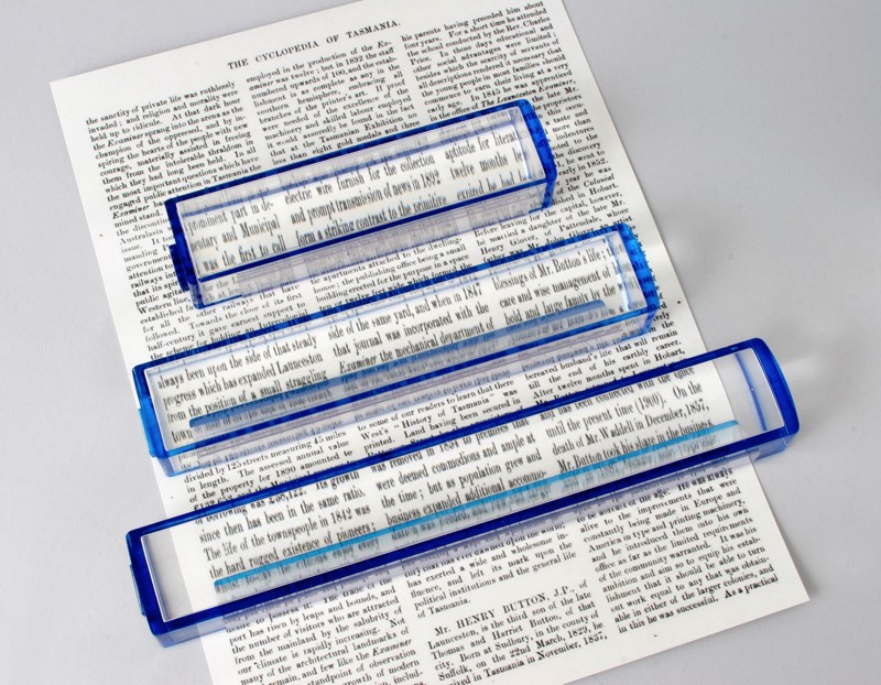 Bar Magnifier with 2.5x short 6" Inch size , Domed Bar Magnifier with