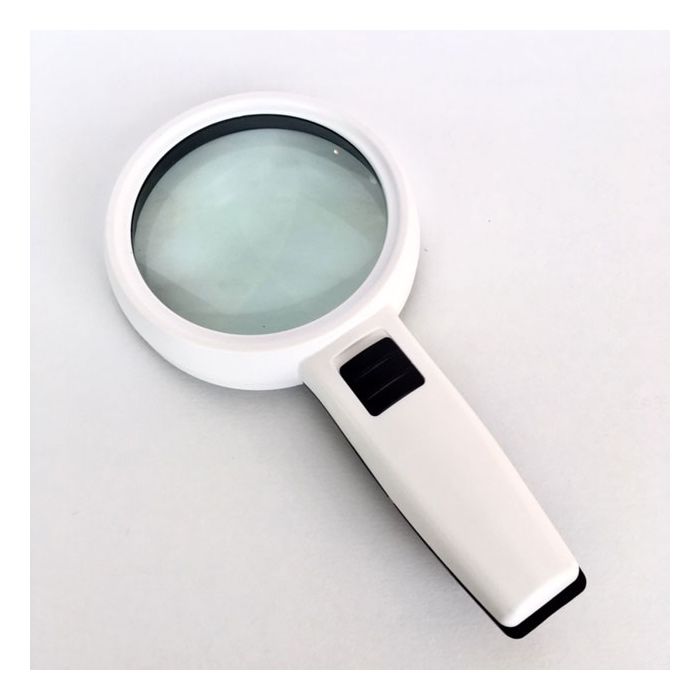 LED Magnifier, 5x, 3.2 Inch, Powerful Double Glass Lens Reading Magnifier