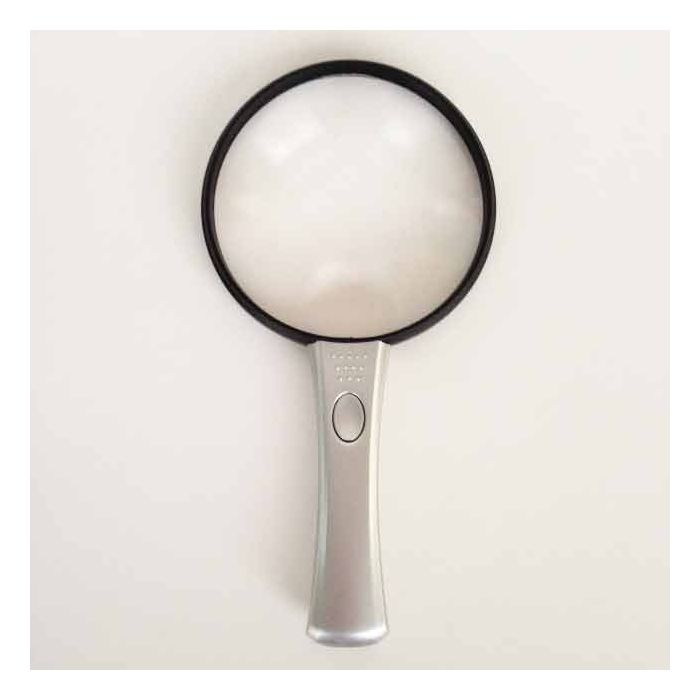 Large Lightweight Reading Magnifier, 2.2x,4x, 4.25 inch Magnifying Glass Duel LED