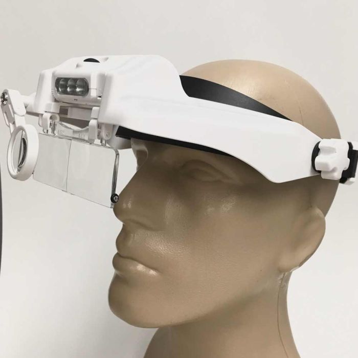 Premium Headband Magnifier Visor Style,Dual LED,2 Lenses, Ultra