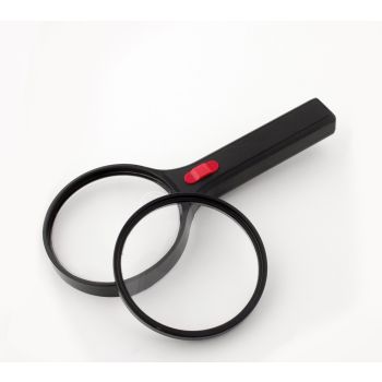 4" Double Lens 4x Magnifier,Ideal for Reading, Macular Degeneration,MADE USA side view