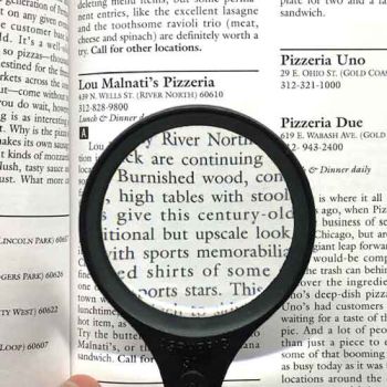 4x black magnifier magnifying glass with 2" lens made in usa am-4g