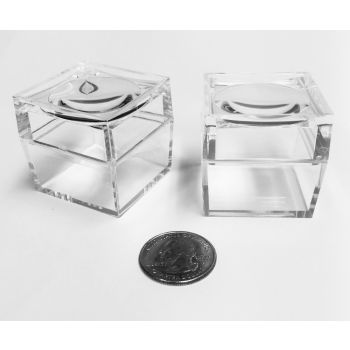large size 1.5" bug specimen clear acrylic magnifying box 