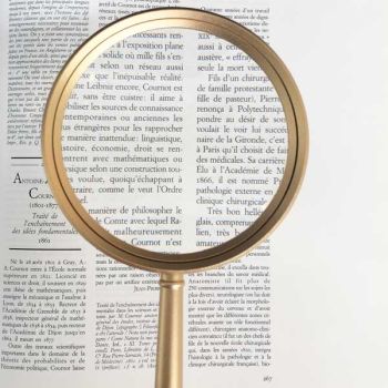 3.5" Inch, 3x, Glass Lens, Metal Handheld Magnifier with Case