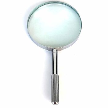 large all metal glass lens 4 inch reading magnifier 
