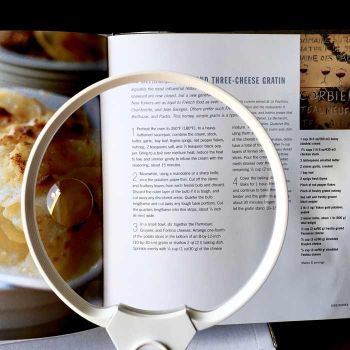 Huge Large white Handheld Magnifier, 2x,4x,10x, 5" Inch Magnifying Glass 3 LED magnifying text