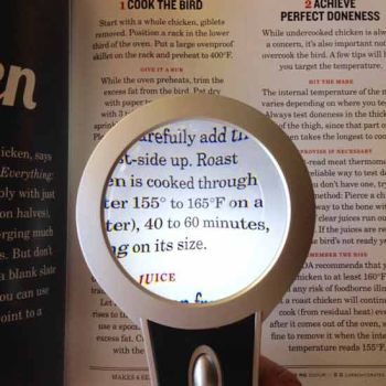 5x Lighted Handheld Magnifier, 2.8", High Diopter Convex 5x Lens, Ultra light weight 