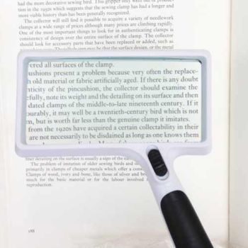 rectangular glass lens magnifier with led light