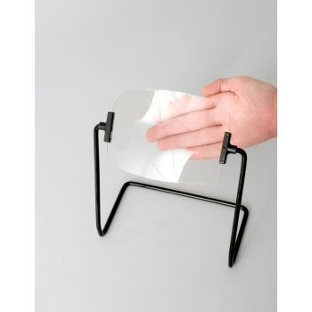 2.5x Table Stand Magnifier, Industrial Quality, Large Rectangular Rimless Lens magnifying hand
