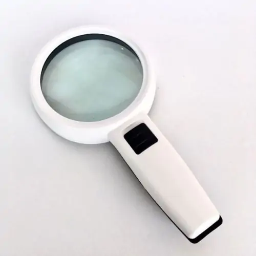 LED Magnifier, 5X, 3.2 inch, High Power Double Glass Lens