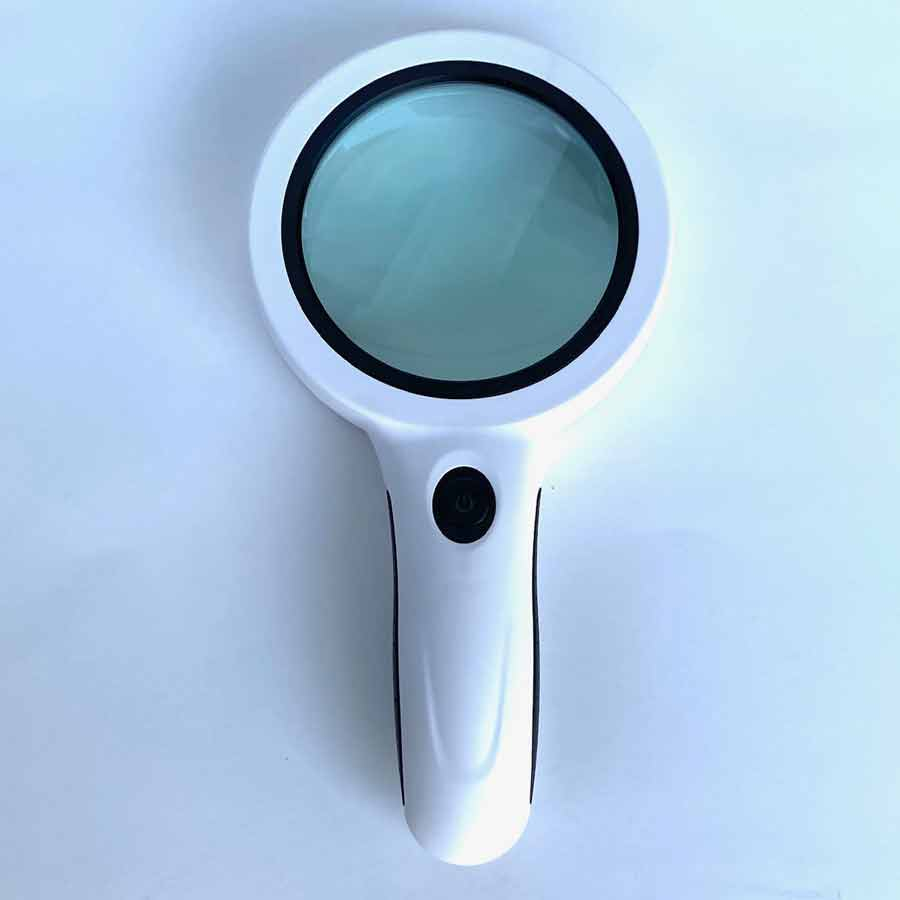 LED Magnifier, High Power 4.5x, 3.4" Inch, Double Lens Glass Reading